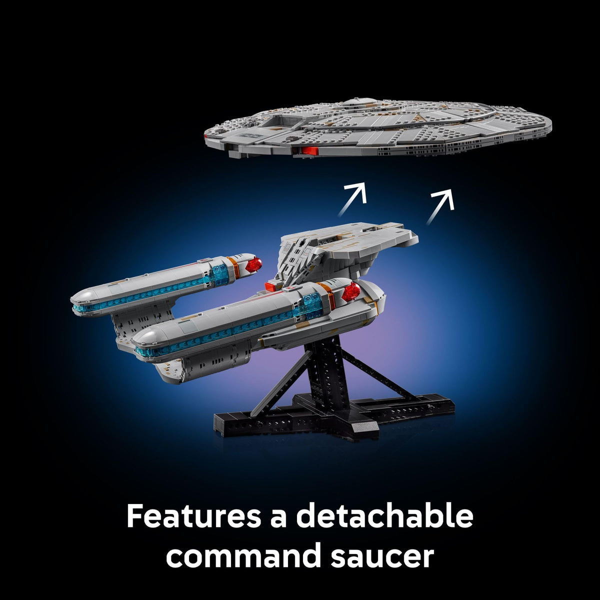 LEGO Icons Star Trek: U.S.S. Enterprise NCC-1701-D Collectible Building Sets for Adults - Room or Office Decor for Men & Women, Ages 18+ - Star Trek Gifts for Fans - 10356